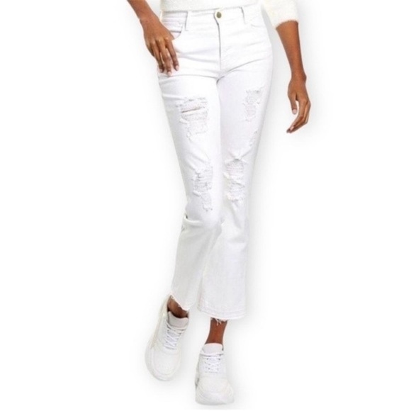 Frame Denim Le High Straight white distressed ripped women’s size 23 high rise - Picture 10 of 10